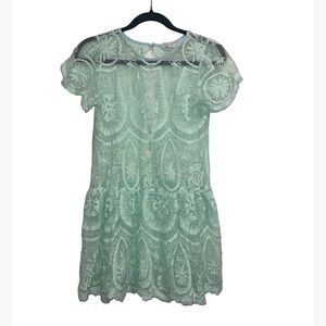 Mint green sheer lace overlay Jen’s pirate booty size xs